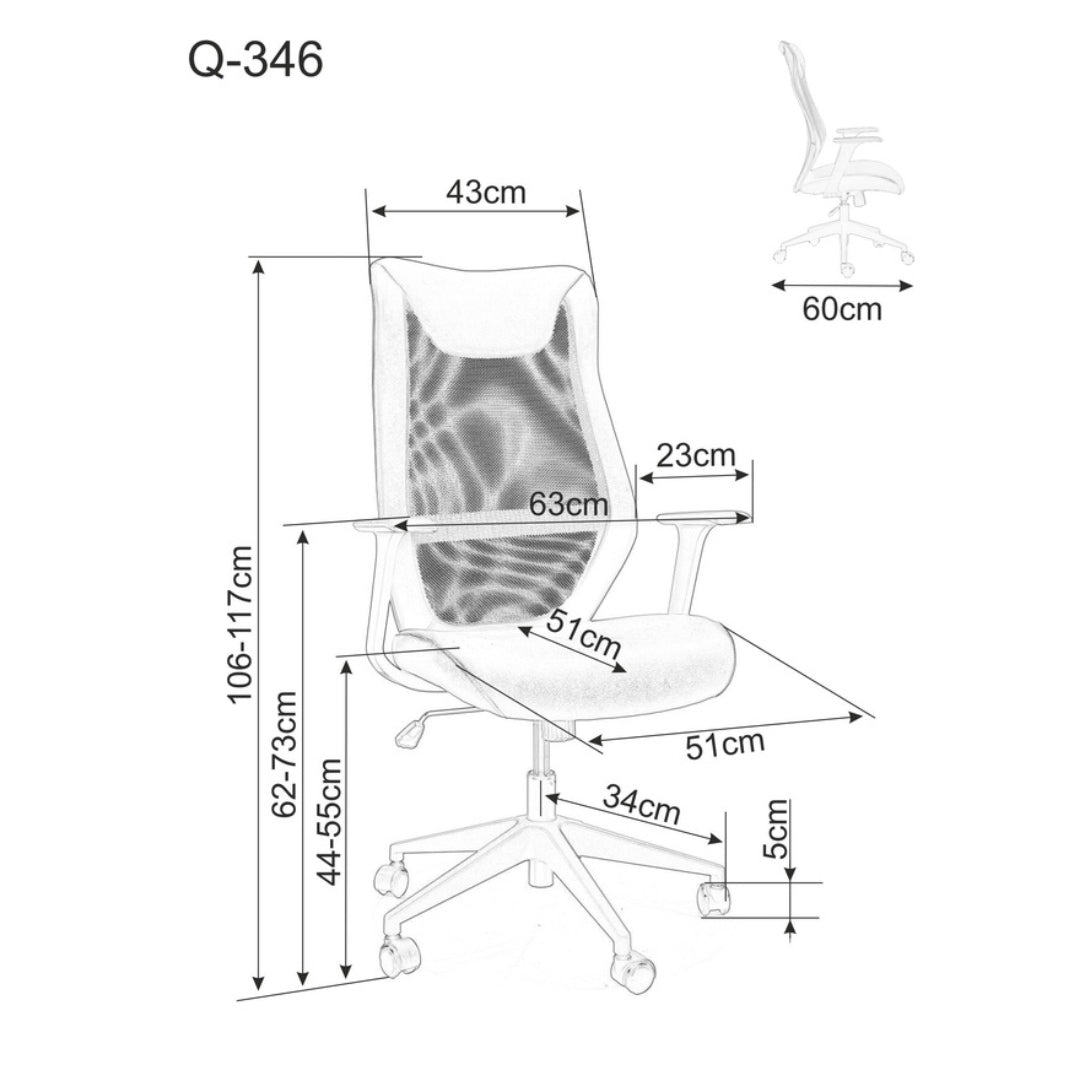 Office Chair Q-346 GRAY 