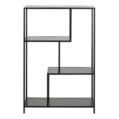 Bookcase SEAFORD 77x35xH114cm, black