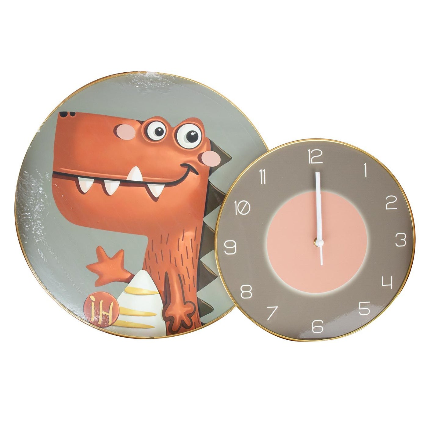 Wall clock FUN DRACO with attel 40x60cm