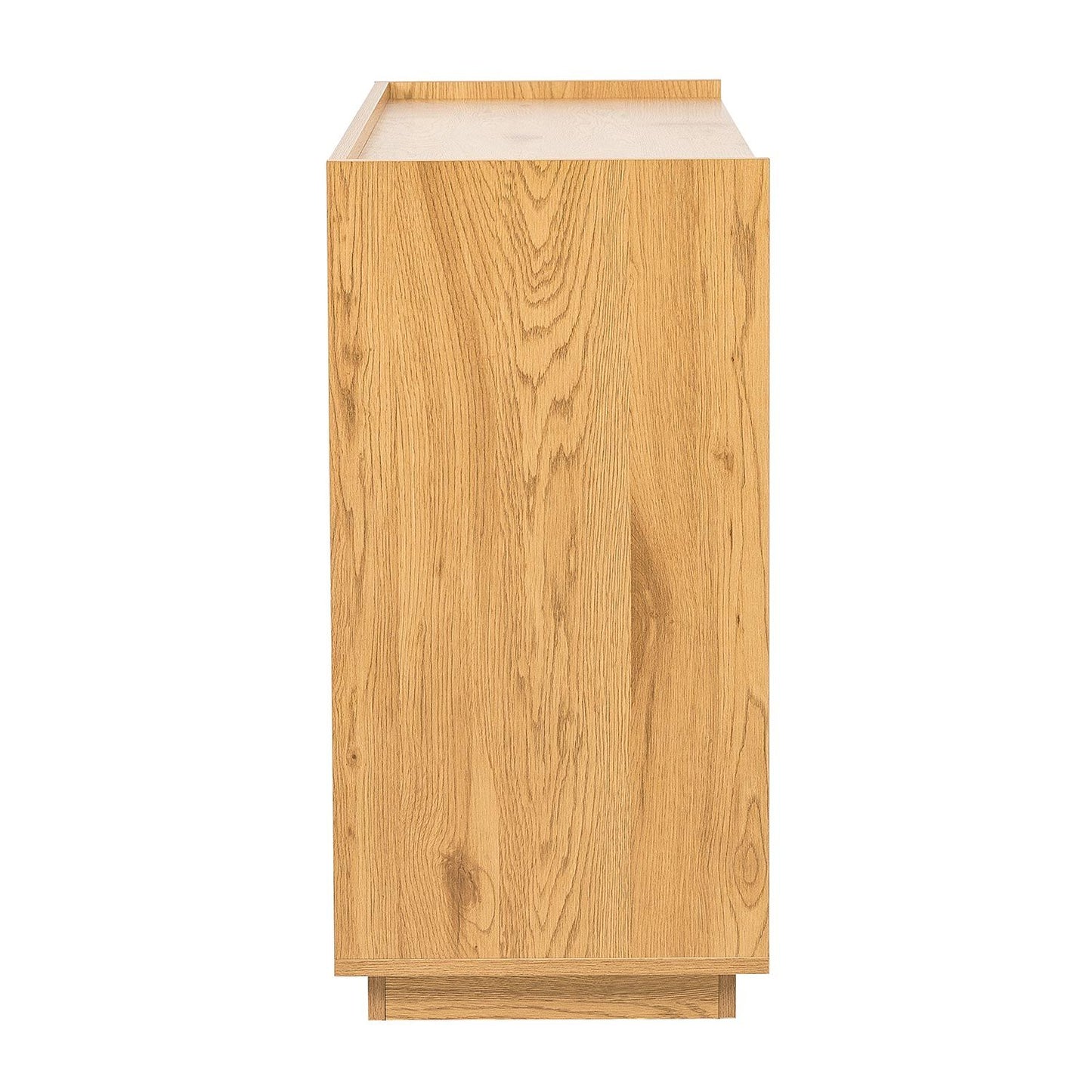 Chest of drawers SACHA 120x40xH80cm, melamine with oak decor