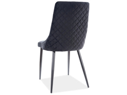 Chair PIANO B VELVET BLACK FRAME/BLACK BLUEVEL 19