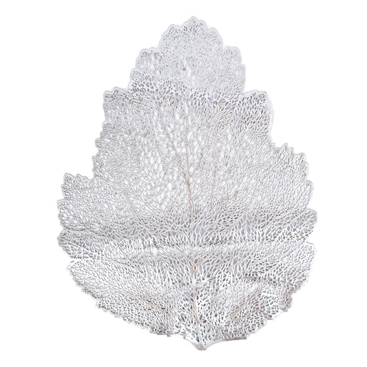 Table cover BIG LEAF, 36x45cm, silver