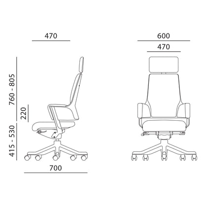 Work chair DELPHI gray 