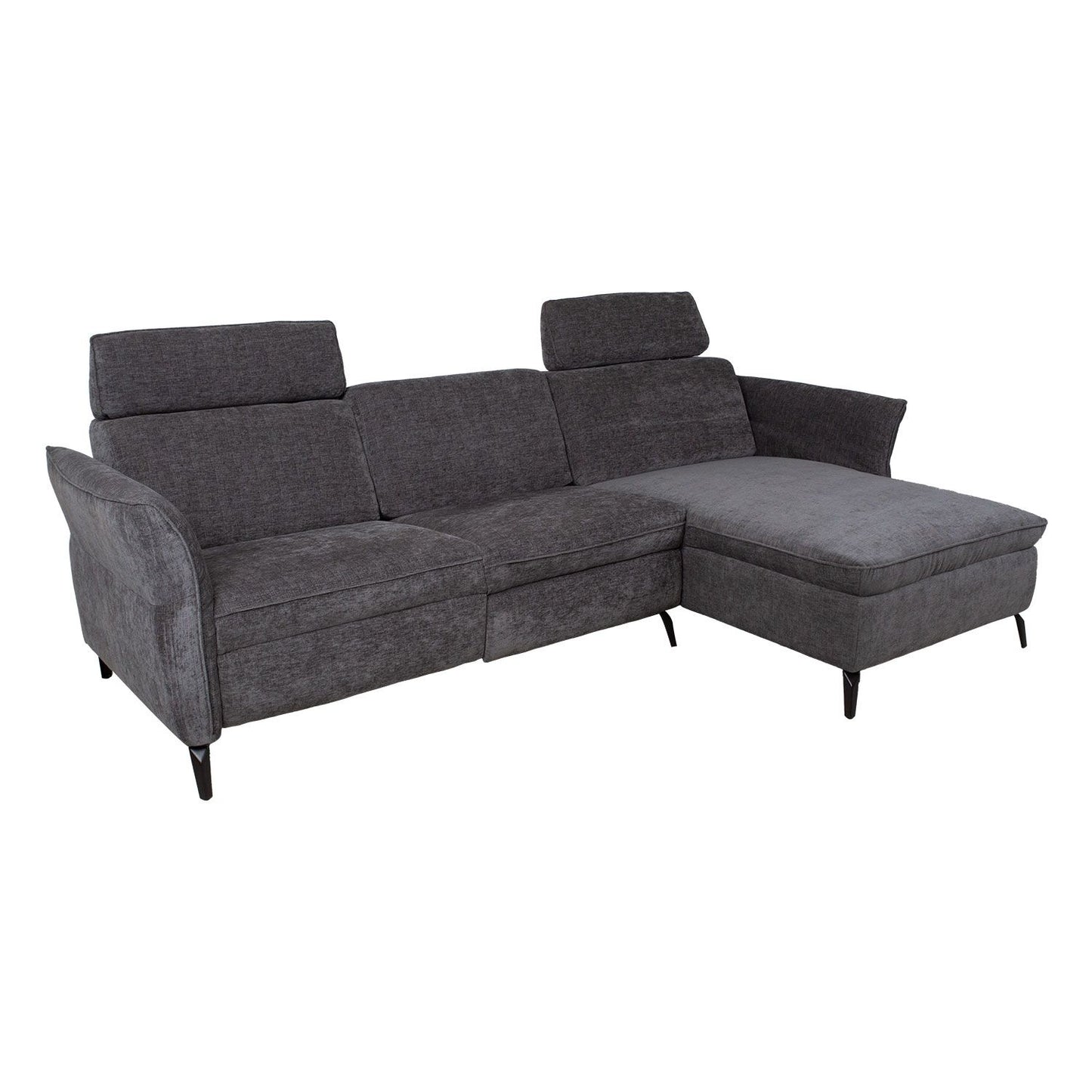 Corner sofa DAYTON LS, electric chair, dark gray