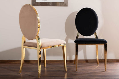 Chair KING VELVET GOLD FRAME/BEIGE BLUEVEL 28 