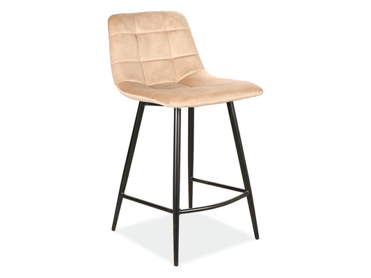 Bar Chair MILA H-2 VELVET BLACK FRAME/BEIGE BLUEVEL 28 