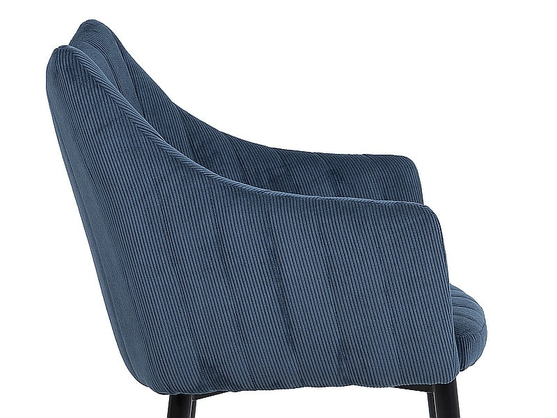 Chair MONTE CHAIRS VELVET BLACK FRAME / NAVY BLUE FJORDS 86