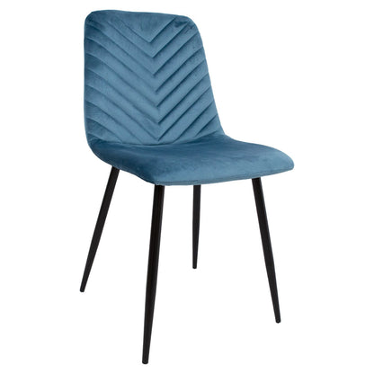 Chair BRIE, blue velvet 