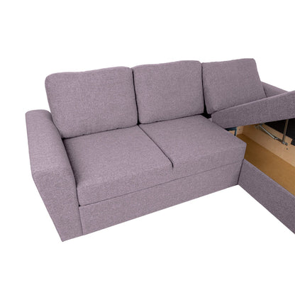 Corner pull-out sofa INGMAR retro pink