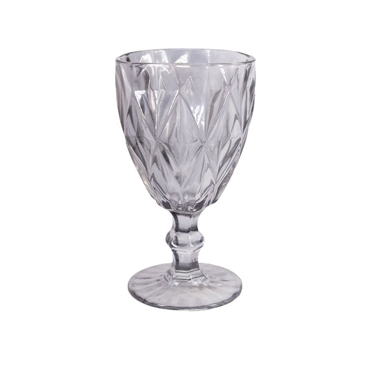 Wine glasses CORAL 300ml, silver plated / shiny