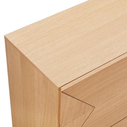 Chest of drawers NATE 75x40xH102cm, oak