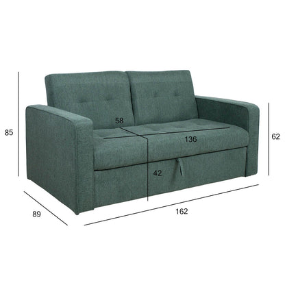 Sofa bed JORGE 2-seater, green