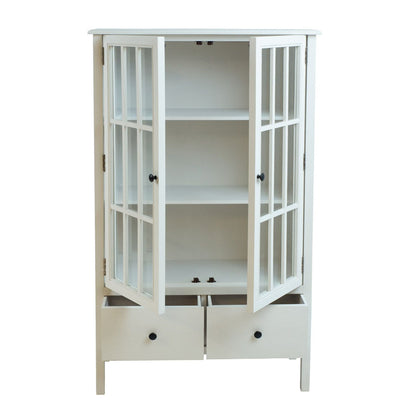 Display cabinet DEVON 80.5x35xH136cm, white