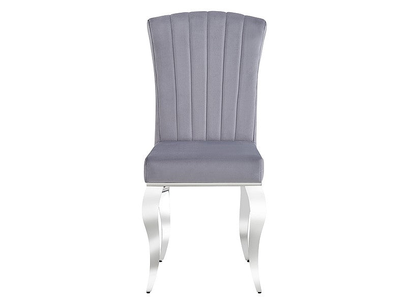 Chair PRINCE VELVET CHROME/GRAY. 195