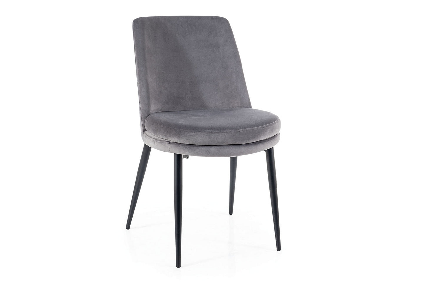 Chair KAYLA VELVET BLACK FRAME / GRAY BLUVEL 14 