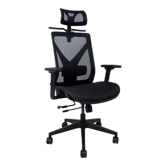 Work chair MIKE black mesh 