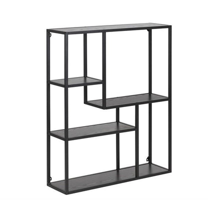 Wall shelf SEAFORD 75x20xH91cm, black