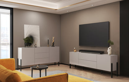 Living Room Cabinet JUKON with 2 Doors, Cashmere Color 