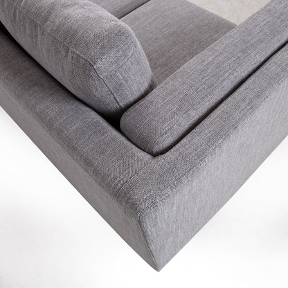 Corner sofa LISBON, right corner, 289x92 / 175xH89cm, gray