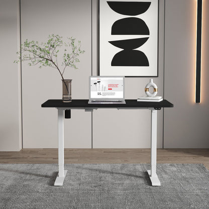 Desk ERGO with 1 motor 140x80cm, black/grey 