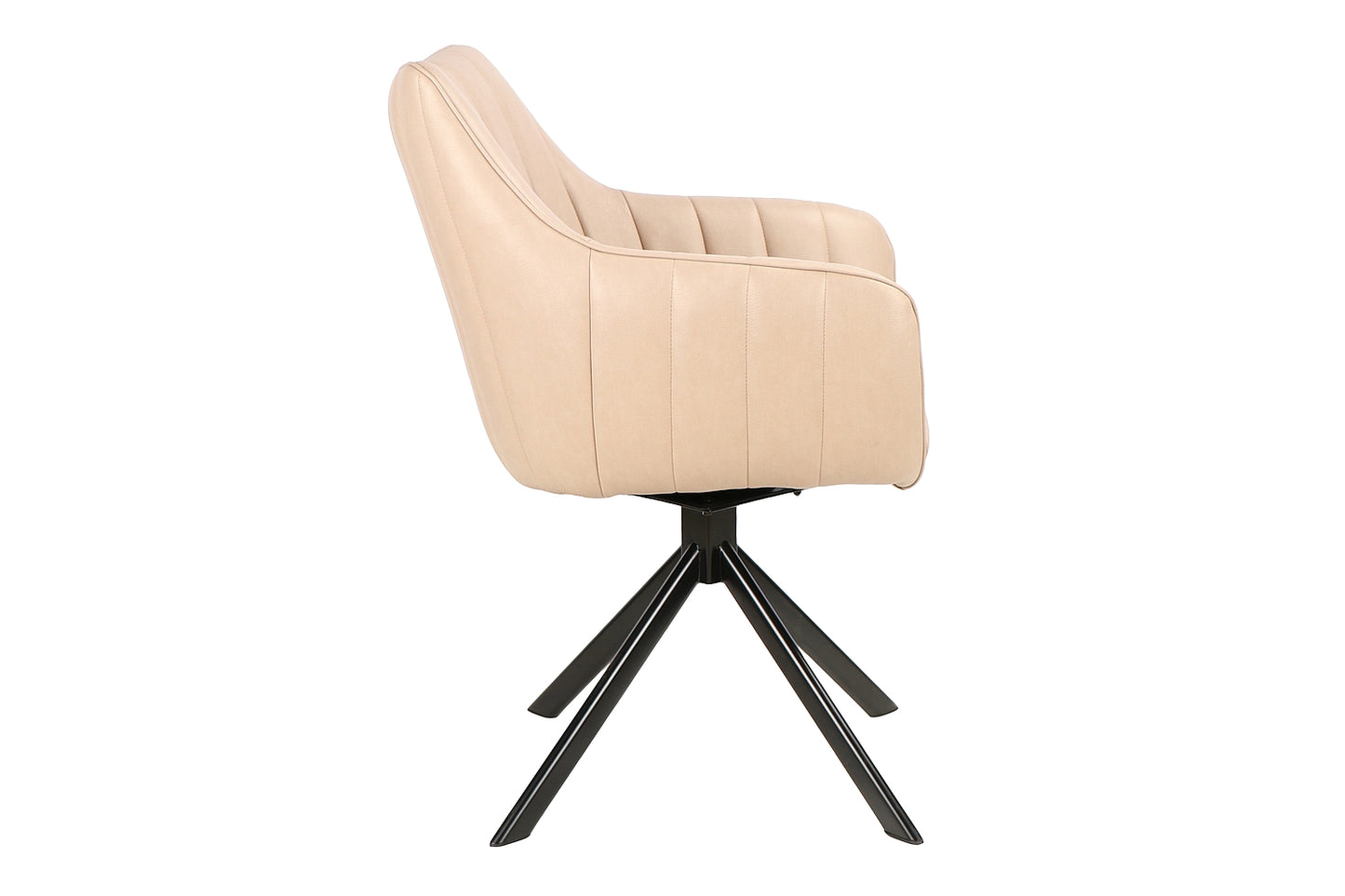 Chair AZALIA BLACK FRAME/BEIGE LEATHER SYNTH. BUFFALO 01 