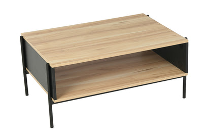 Coffee table KARINA A OAK TONE/BLACK MATTE 90X60X41