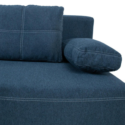 Sofa-bed MUNICH with storage box, dark blue