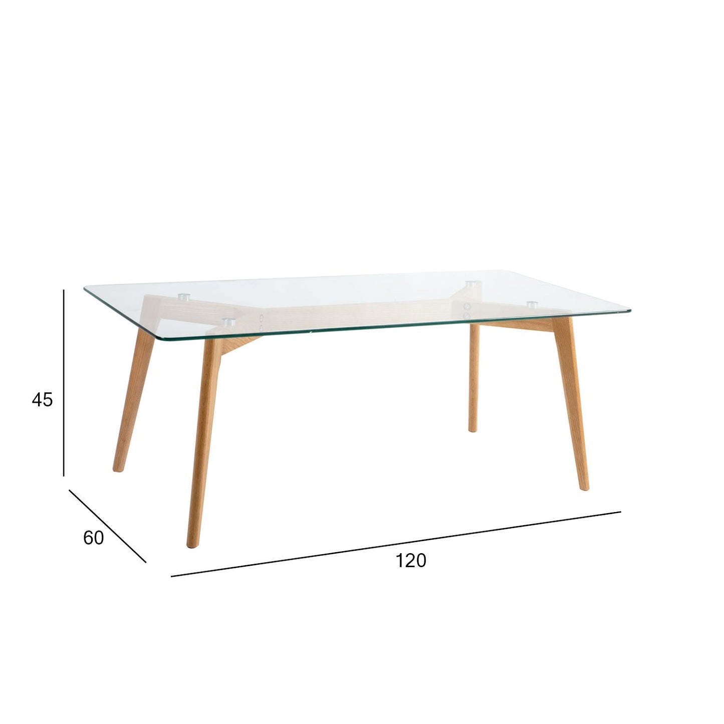 Coffee table HELENA 120x60xH45cm, glass