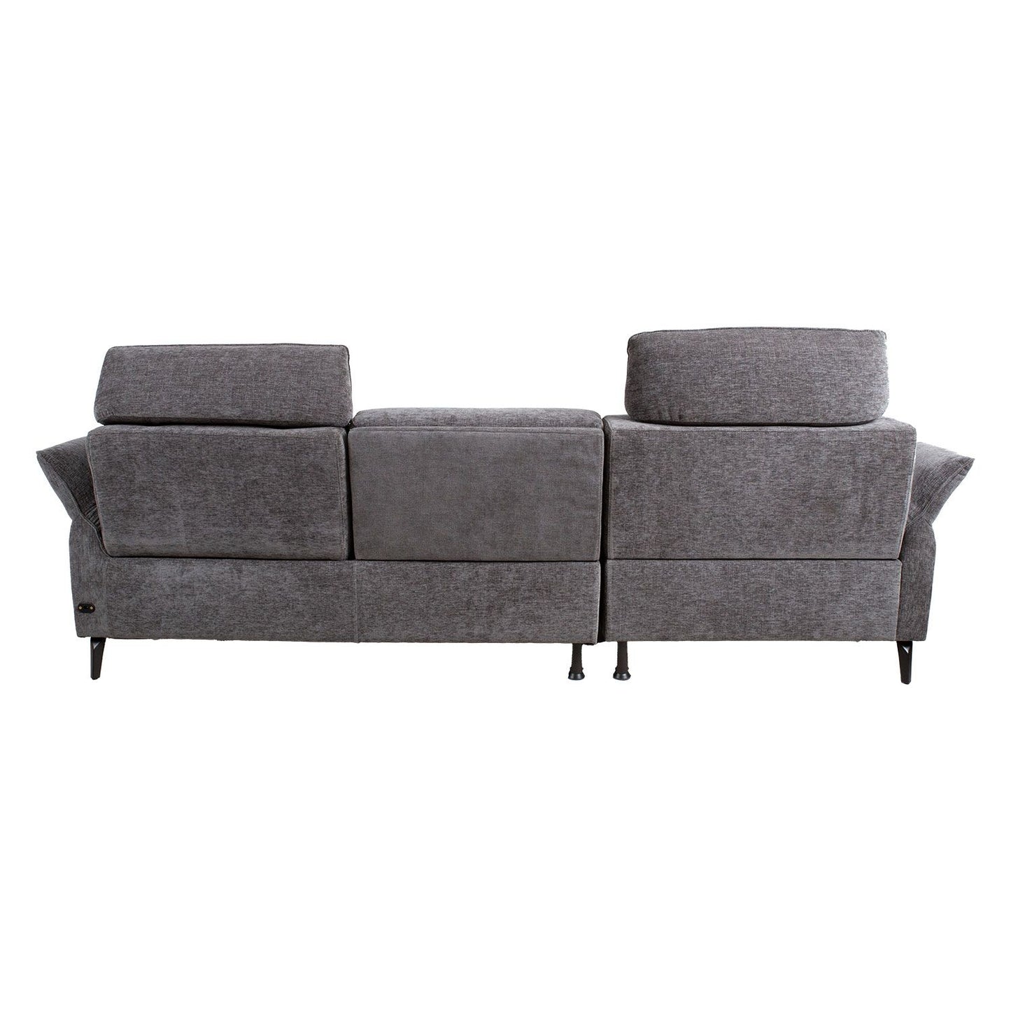 Corner sofa DAYTON KS, electric chair, dark gray