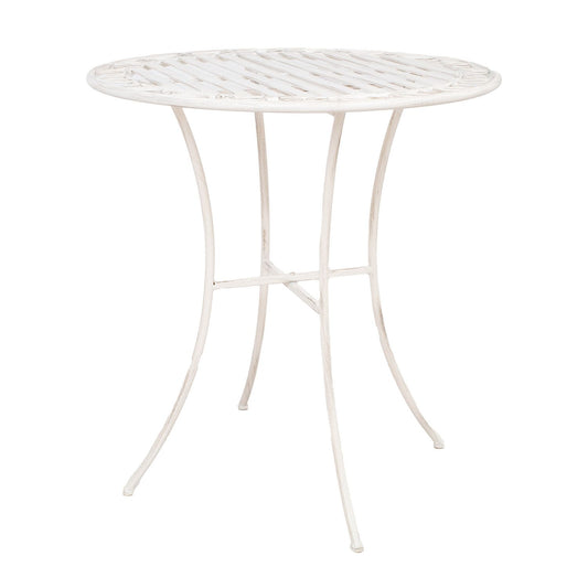 Table JASMINE D70xH75cm, antique white metal 