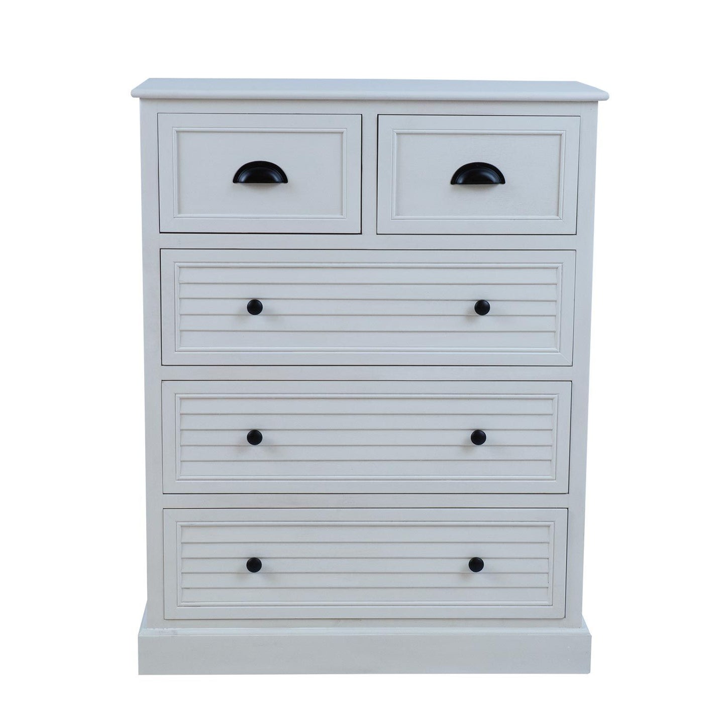 Chest of drawers MELDON 80x35xH103cm, white