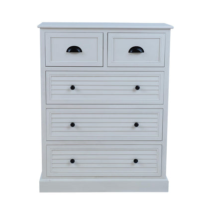 Chest of drawers MELDON 80x35xH103cm, white