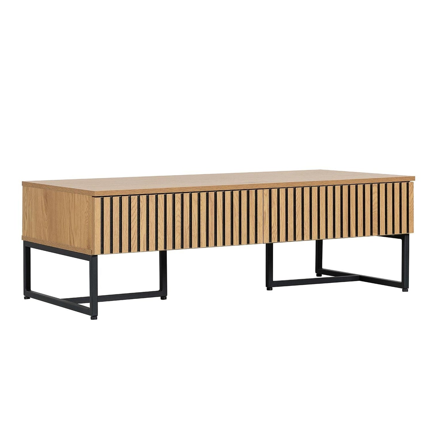 Coffee table HAMPTON 120x60xH40cm, melamine with oak decor