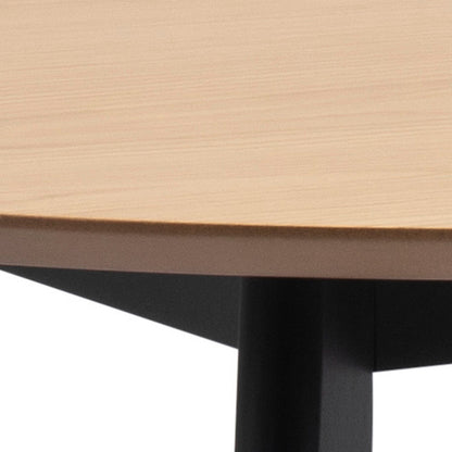 Table ROXBY D105xH76cm, oak/black