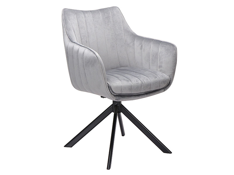 Chair AZALIA VELVET BLACK FRAME/GRAY BLUVEL 14 