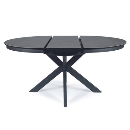 Table PORTO CERAMIC DARK GRAY MARBLE EFFECT/BLACK MATTE 120(160)X120