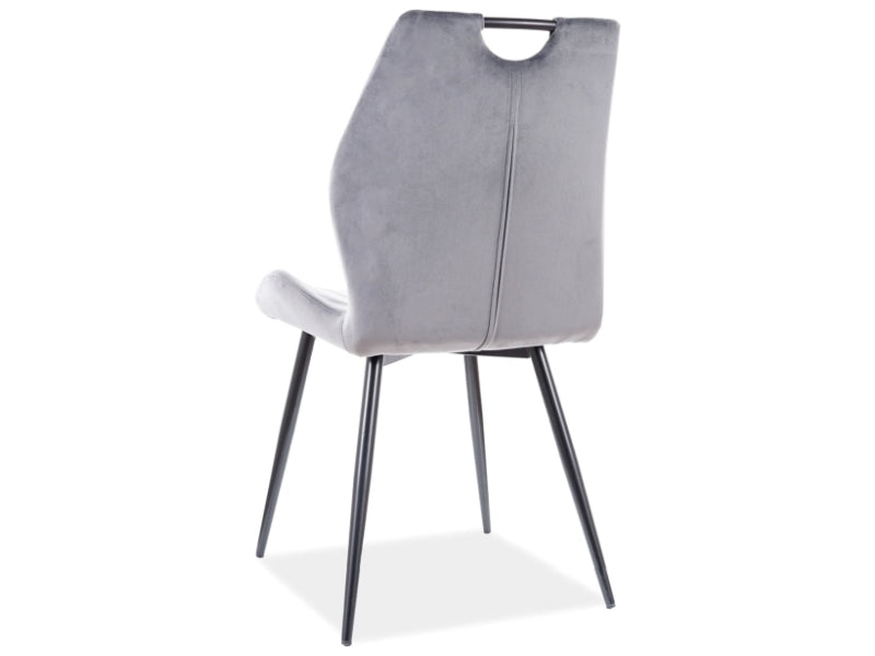 Armchair ARCO VELVET BLACK FRAME/GRAY BLUVEL 14 