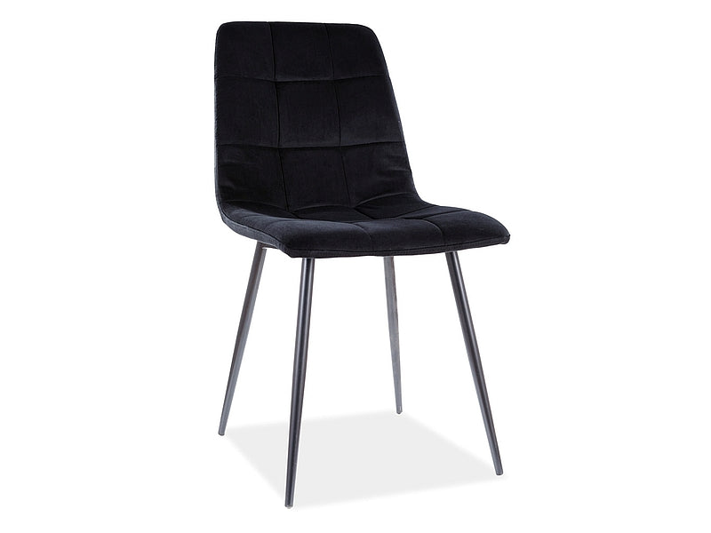 Chair MILA MATT VELVET 99 BLACK FRAME / BLACK 