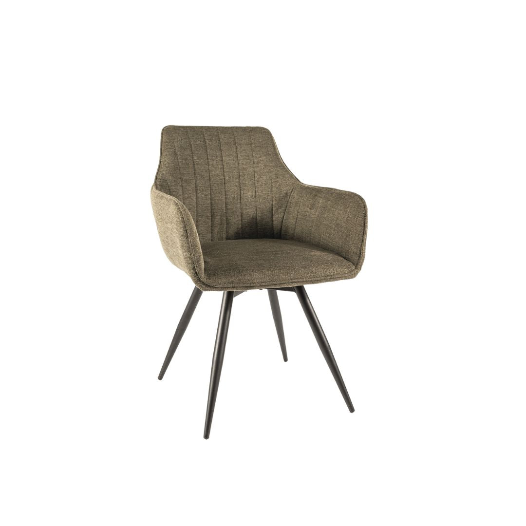 Chair BALLO BREGO FRAME BLACK / OLIVE 77 