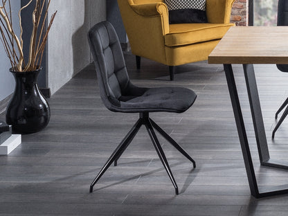 Chair TEXO VELVET BLACK FRAME/BLACK BLUVEL 19