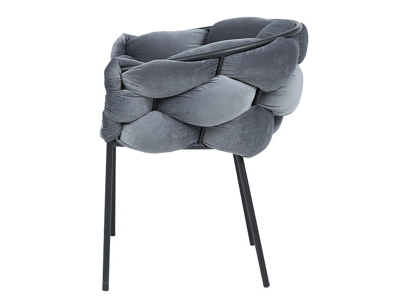 Chair NORTE VELVET BLACK FRAME / GRAY BLUVEL 14