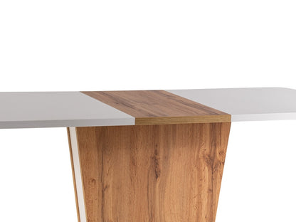 Table CALIPSO WHITE MATTE / OAK COLOR WOTAN 110(145)X68,6 IN