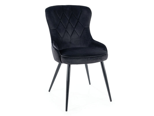 Chair LOTUS VELVET BLACK FRAME/BLACK BLUEVEL 19 