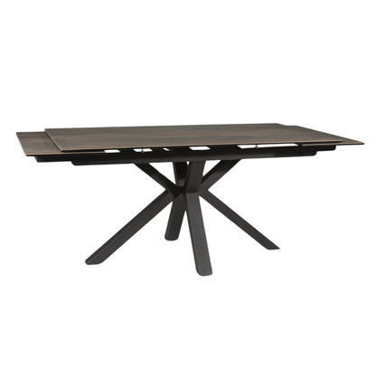 Table COLUMBUS CERAMIC BROWN WOOD EFFECT/BLACK 160(240)X90