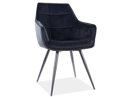 Chair LILY VELVET BLACK FRAME/BLACK BLUEVEL 19 