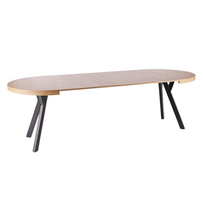 Table DOMINGO NATURAL OAK / BLACK VENEER FI 100 (100-250)