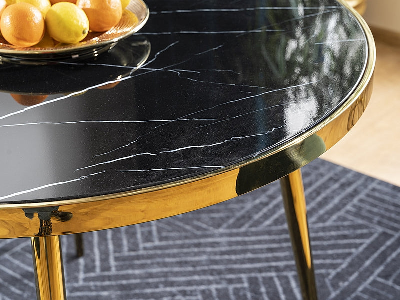 Table CALVIN BLACK MARBLE EFFECT/GOLD FI 100