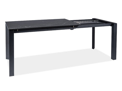 Table METROPOL CERAMIC BLACK MARBLE EFFECT/BLACK MATTE 120(180)X80