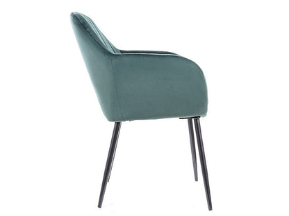 Chair VENUS VELVET BLACK FRAME / GREEN BLUVEL 78