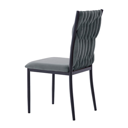 Chair EMORY, gray velvet 